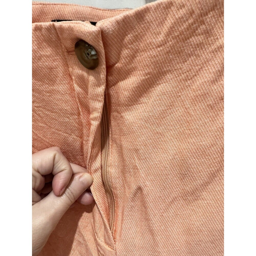 Ann Taylor Peach Linen Blend Pants Size 14 - Picture 3 of 8
